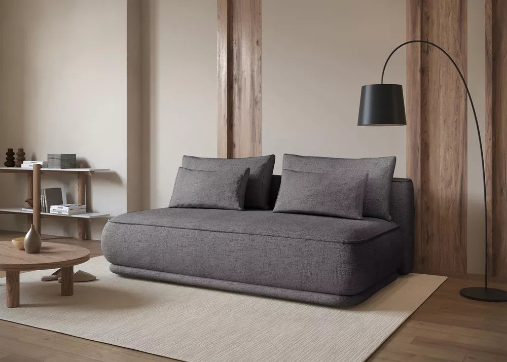 Trijų vietų sofa-lova Leanno, tamsiai pilka