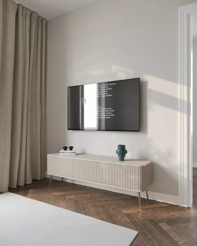 TV spintelė Ovarlo, smėlinė