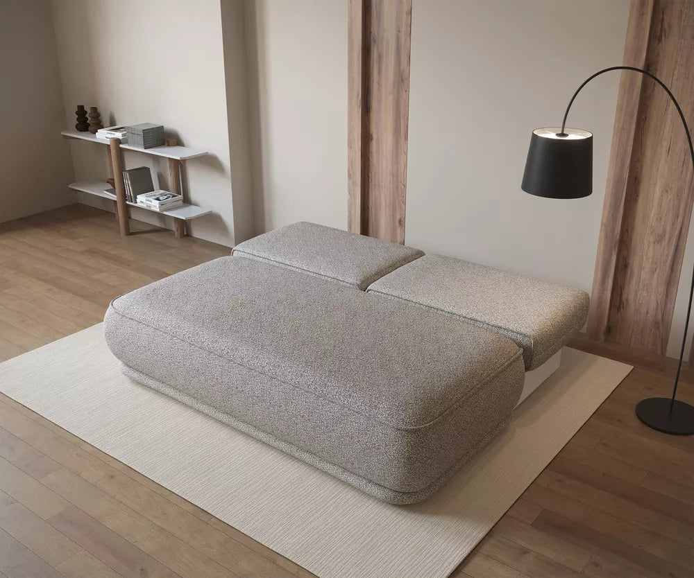 Trivietė sofa Leanno, tamsiai smėlinė