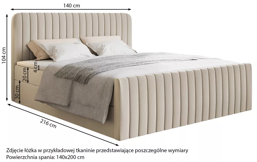 Lova Saliano, alyvinė spalva, 140x200 cm