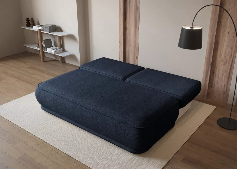 Trijų vietų sofa-lova Leanno, granatinė