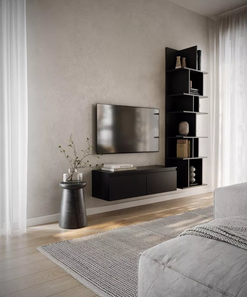 Pakabinama TV spintelė Bemmi, juoda