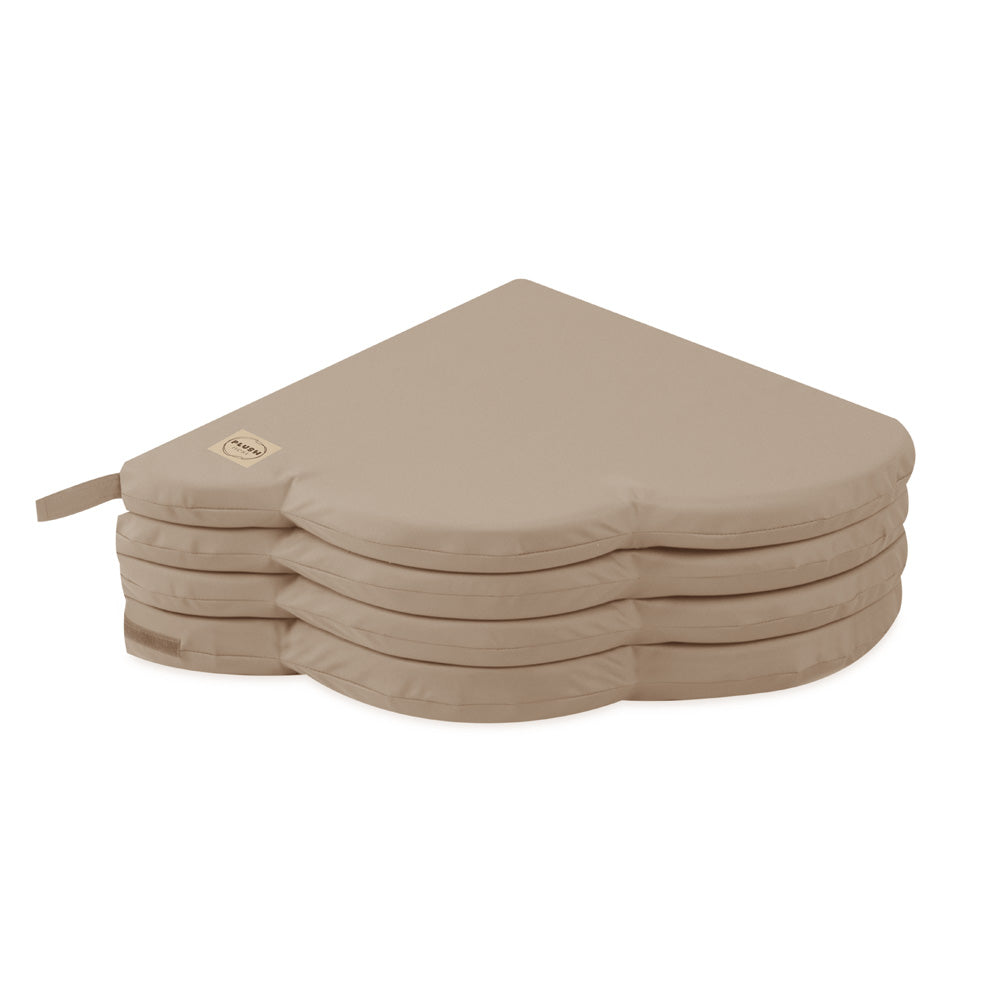 Gėlės formos kilimėlis Plush Nest 115×115×5 cm, smėlio, lauko, atsparus vandeniui