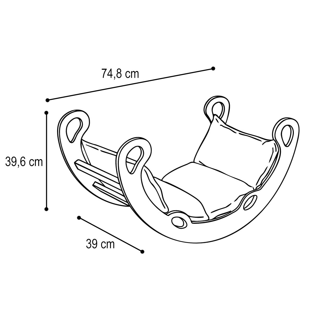 Supynės Plush Nest, pilka, 2in1