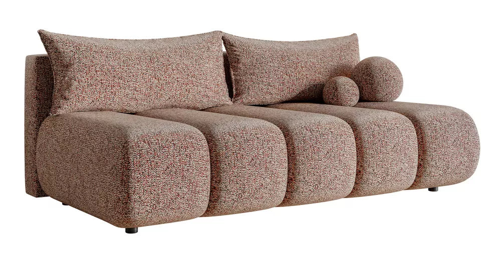 Tritvietė sofa Dandelino Mini, šviesiai rožinė