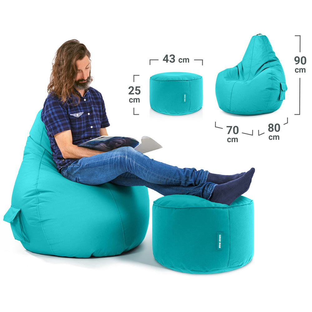 Lauko Sėdmaišių Komplektas Cozy ir Stay Turquoise