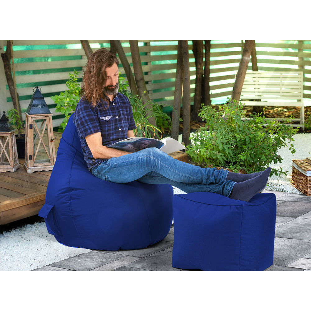 Lauko Sėdmaišių Komplektas Cozy ir Cube Blue