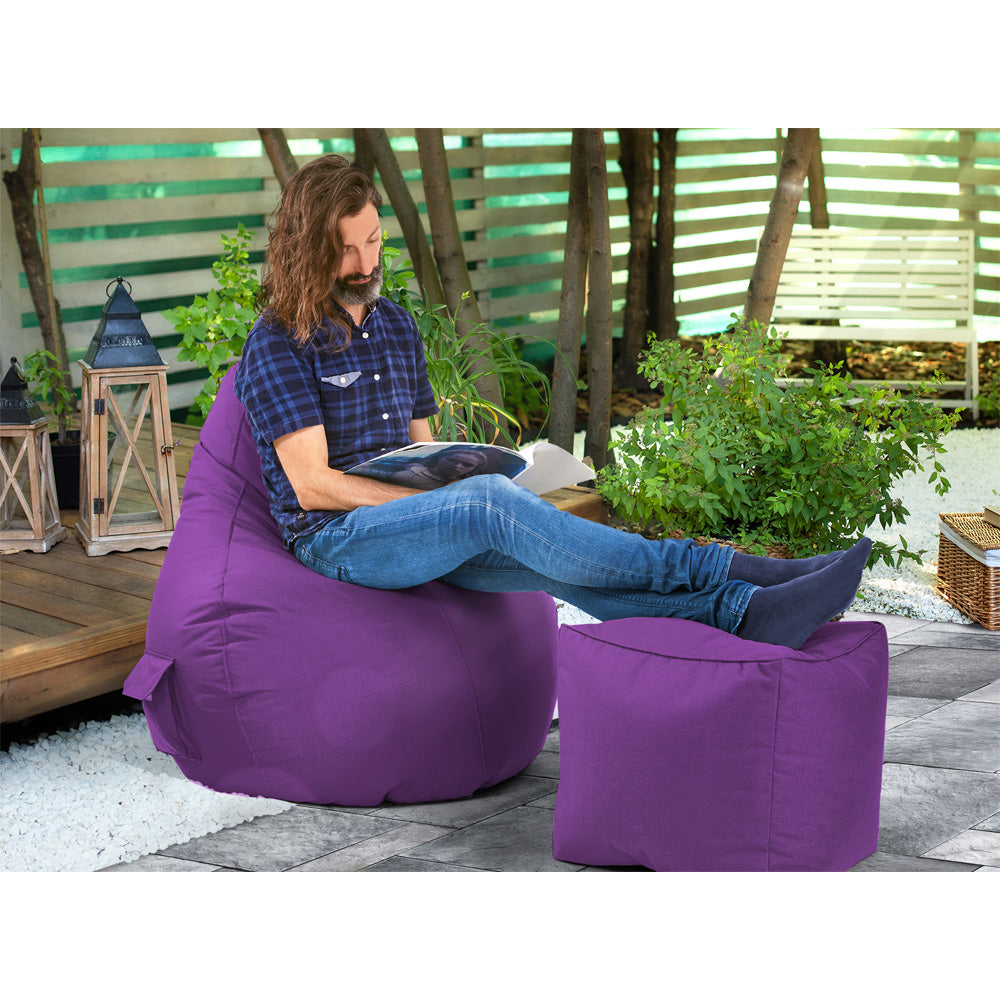 Lauko Sėdmaišių Komplektas Cozy ir Cube Purple