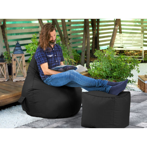 Lauko Sėdmaišių Komplektas Cozy ir Cube Black