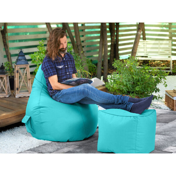 Lauko Sėdmaišių Komplektas Cozy ir Cube Turquoise