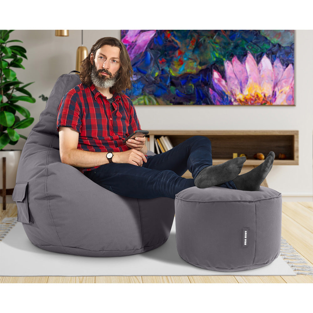 Lauko Sėdmaišių Komplektas Cozy ir Stay Graphite Grey