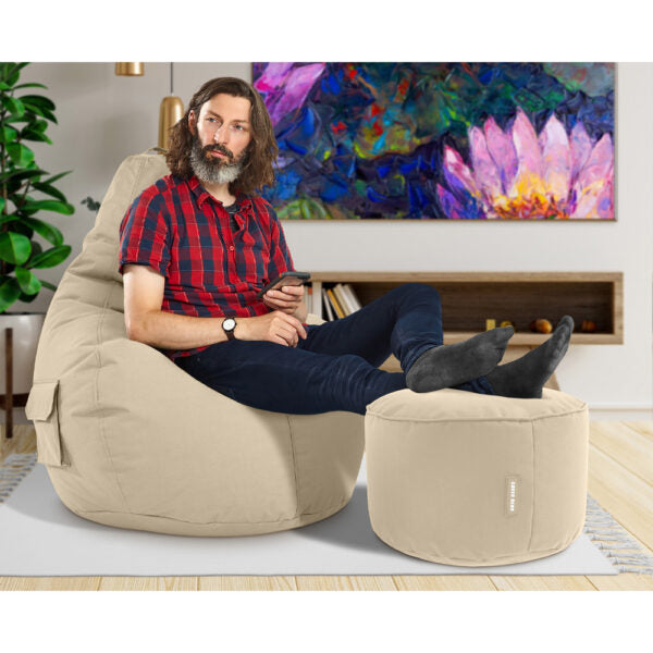 Lauko Sėdmaišių Komplektas Cozy ir Stay Beige