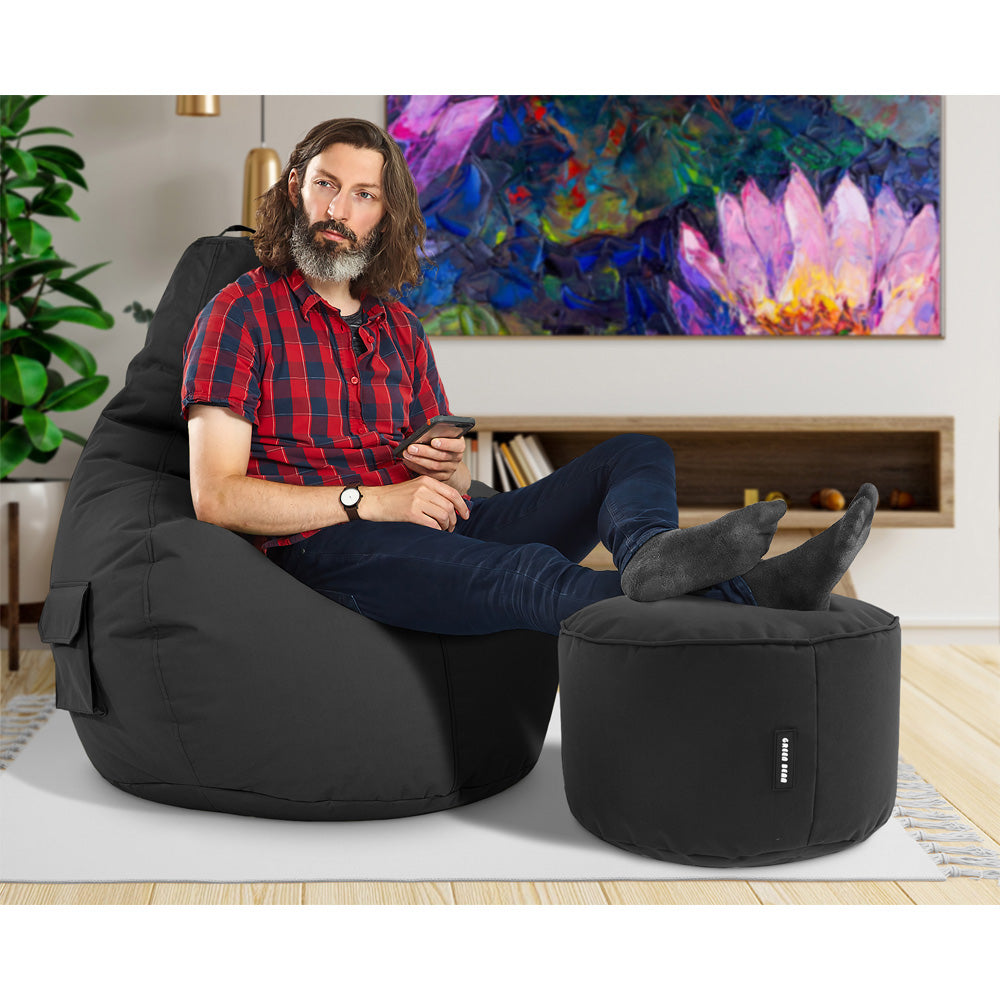 Lauko Sėdmaišių Komplektas Cozy ir Stay Black