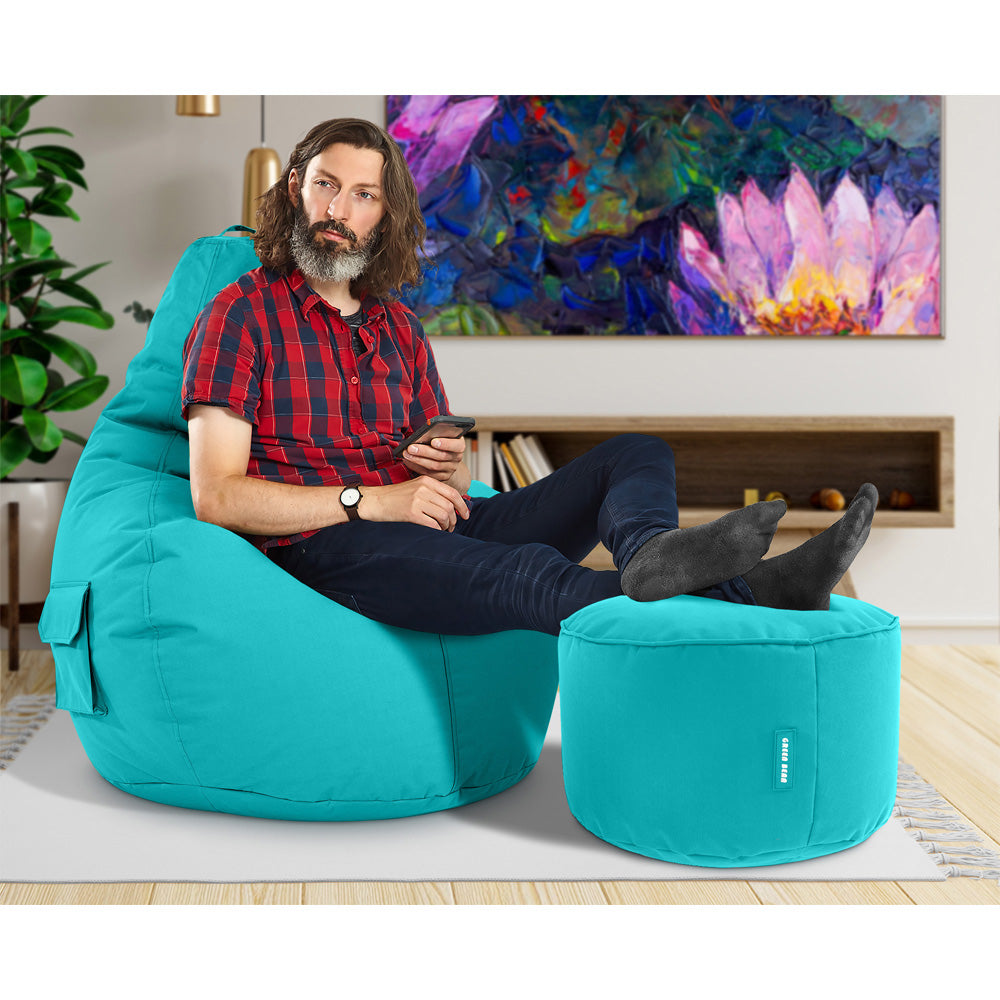 Lauko Sėdmaišių Komplektas Cozy ir Stay Turquoise