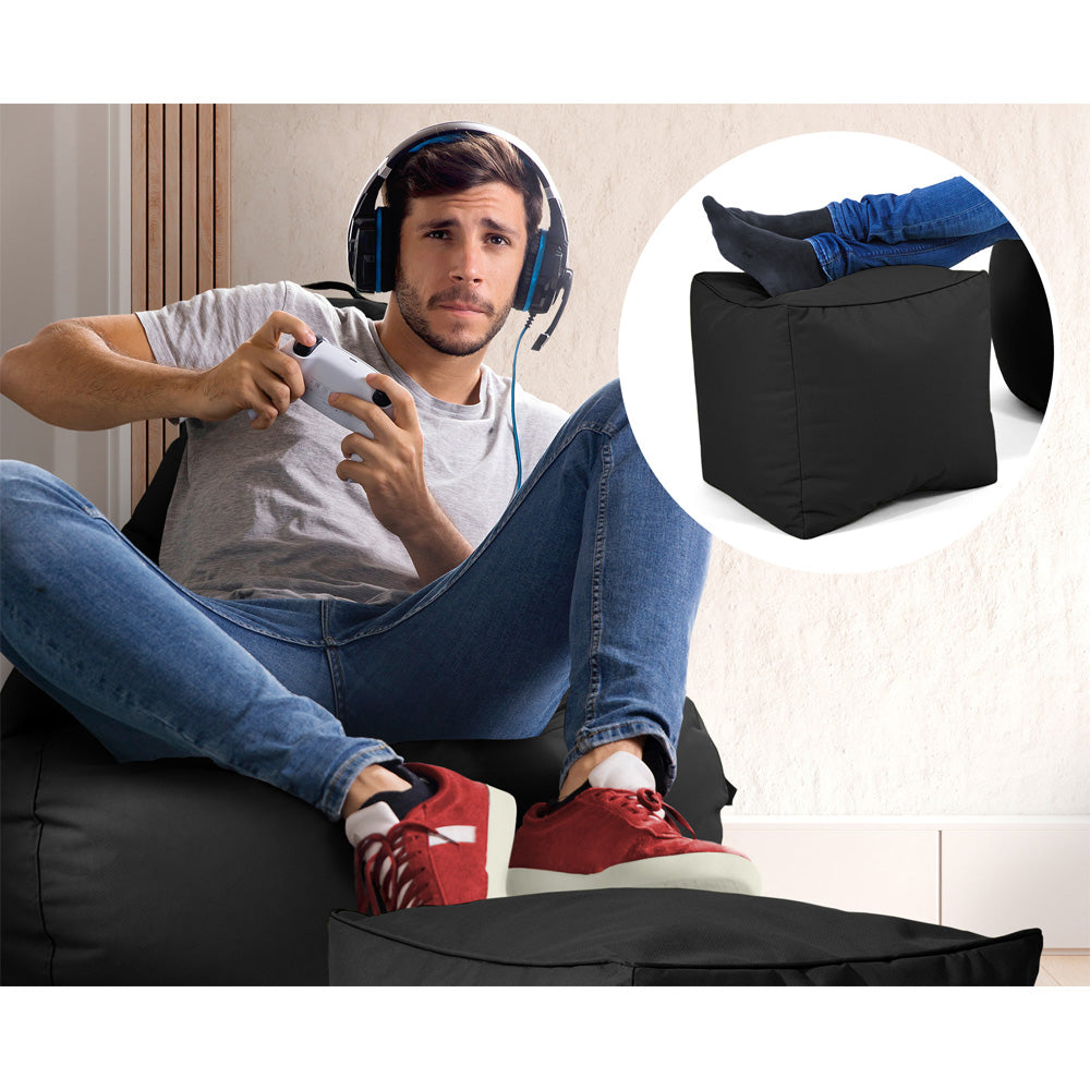 Lauko Sėdmaišių Komplektas Cozy ir Cube Black