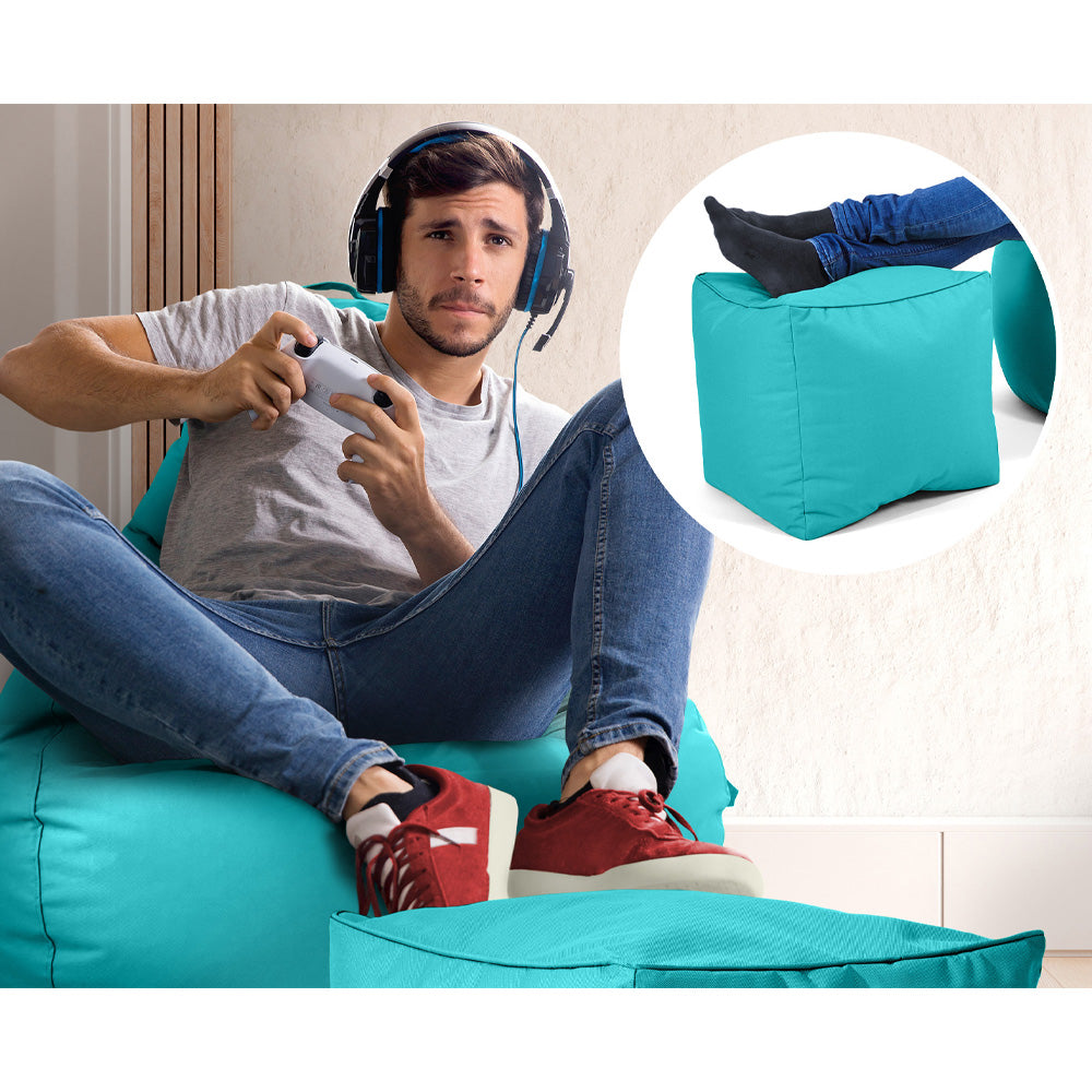 Lauko Sėdmaišių Komplektas Cozy ir Cube Turquoise