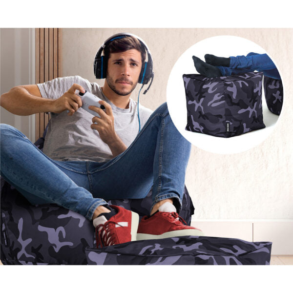 Lauko Sėdmaišių Komplektas Cozy ir Cube Black Camouflage