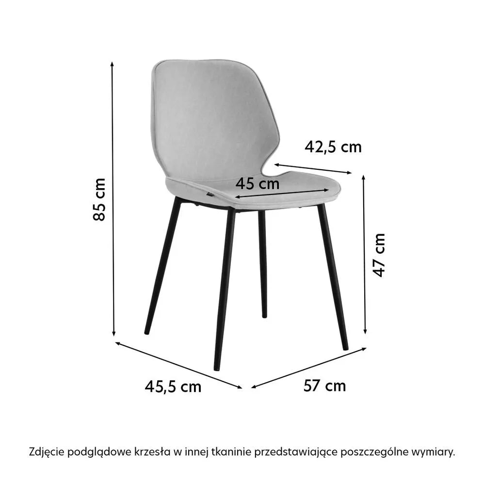 Apmušta kėdė Rablart, tamsiai pilka