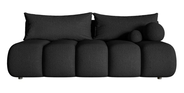 Trivietė sofa Dandelino Mini, juoda