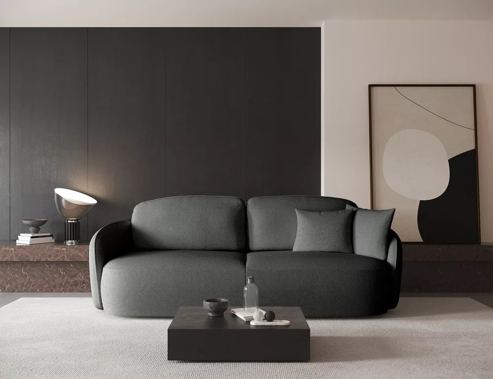 Trivietė išskleidžiama sofa Savoy, tamsiai pilka