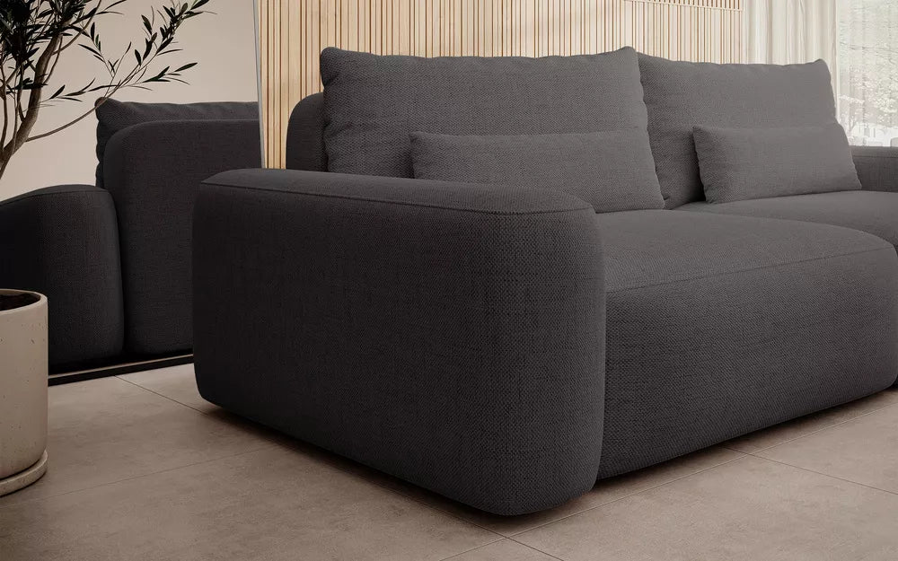 Trivietė sofa Carnos, tamsiai pilka