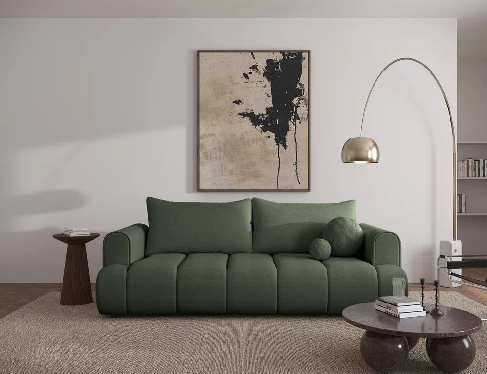 Trivietė sofa Dandelino, žalia
