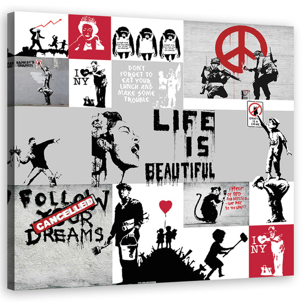 Paveikslas Ant Drobės, Banksy kompozicija grafiti