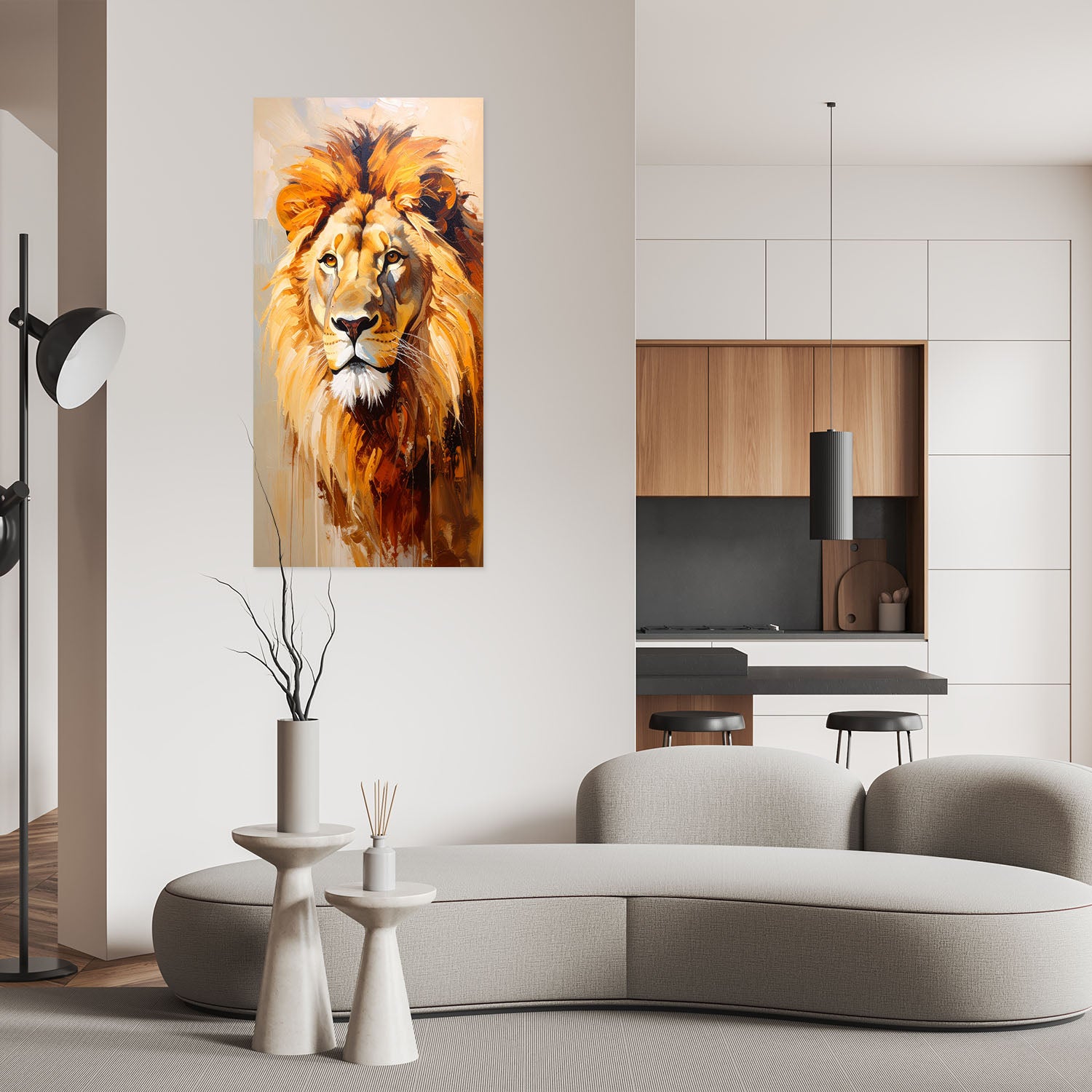 Klijuojamas plakatas, Liūtas gyvūnai Afrikos gamta