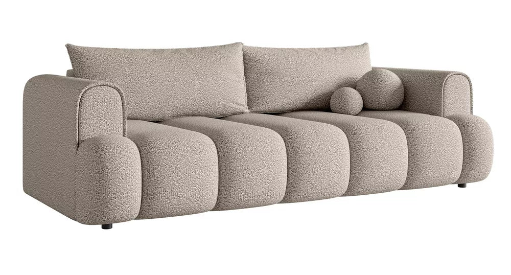 Trivietė sofa Dandelino, šviesiai smėlinė