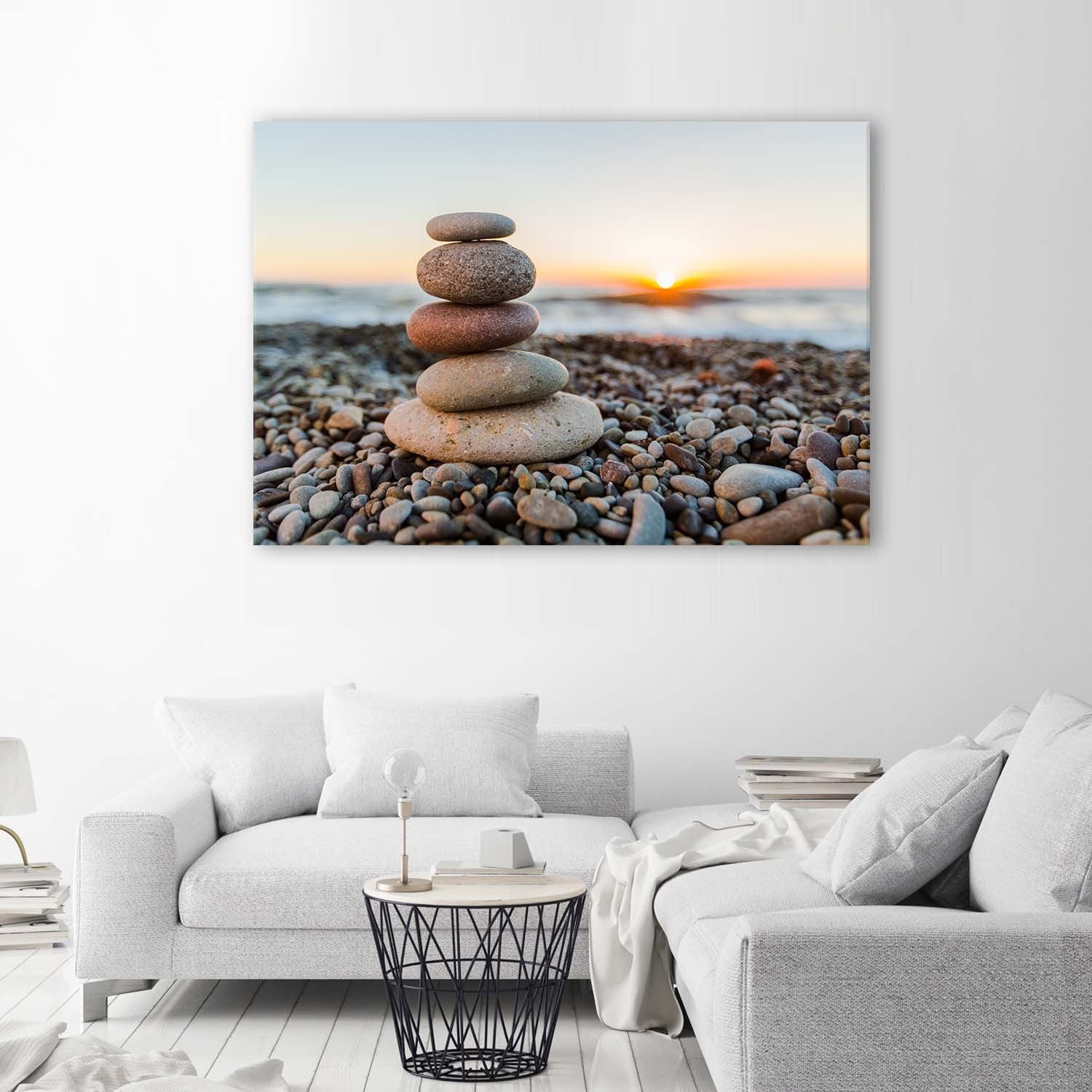 Paveikslas Ant Drobės, Zen Stones paplūdimyje
