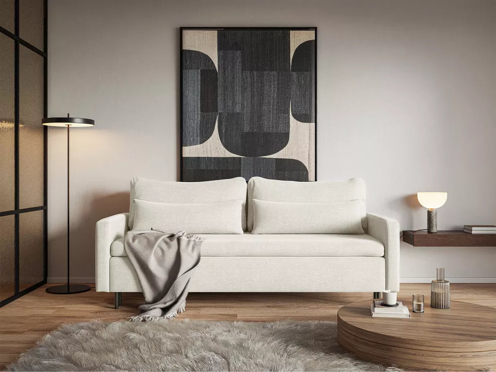 Trivietė sofa Umpro, kreminė