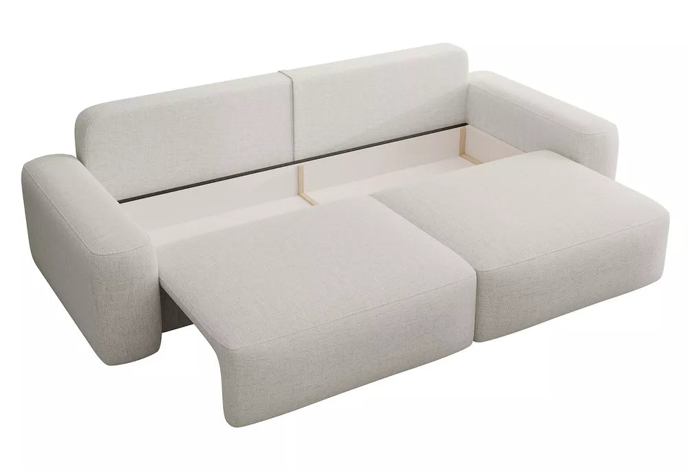 Trivietė sofa Carnos, kreminė