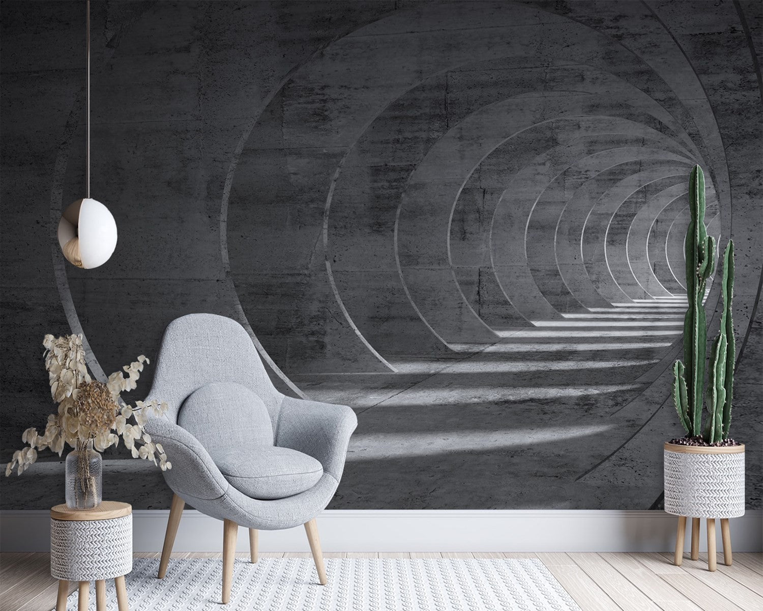 Fototapetai, 3D tunelis
