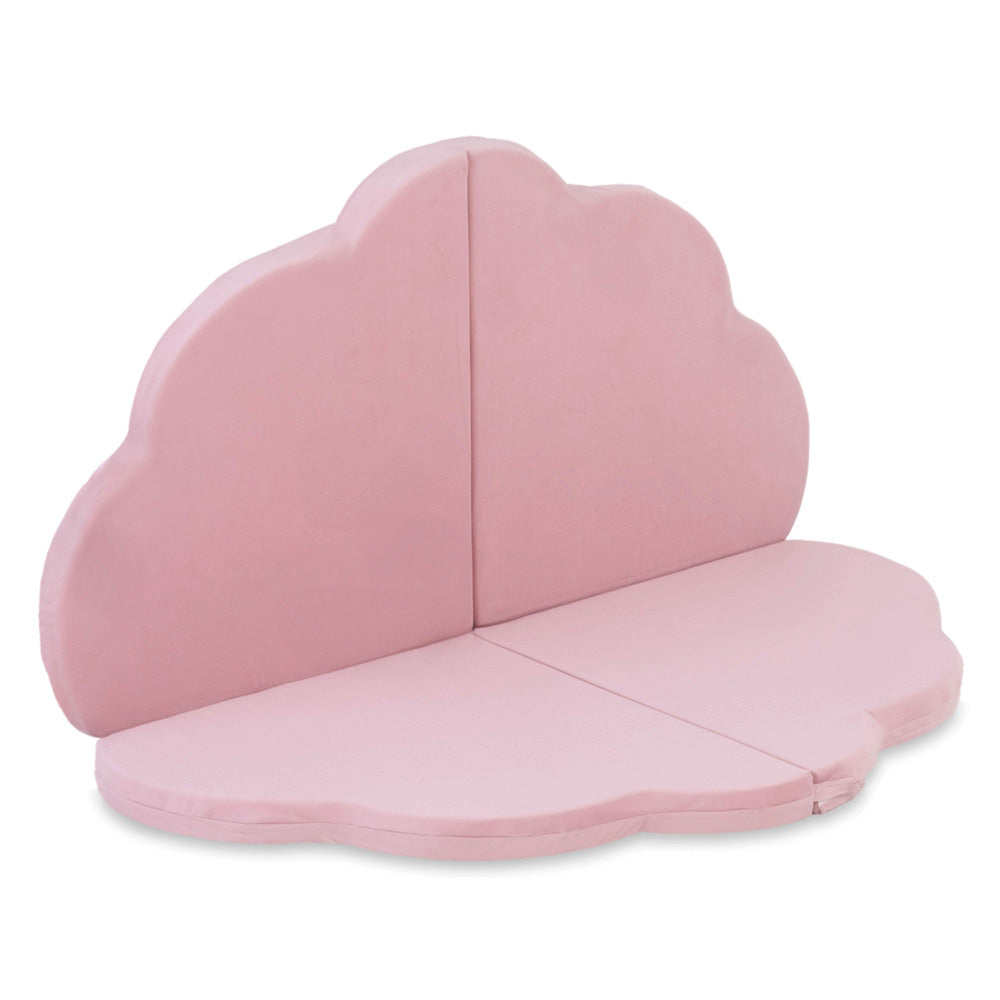 Gėlės formos kilimėlis Plush Nest 120×120×5 cm, rožinė, velvetas
