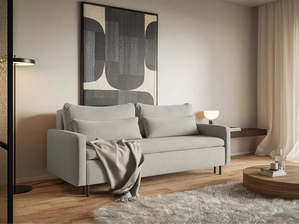 Trivietė sofa Umpro, pilkai smėlinė