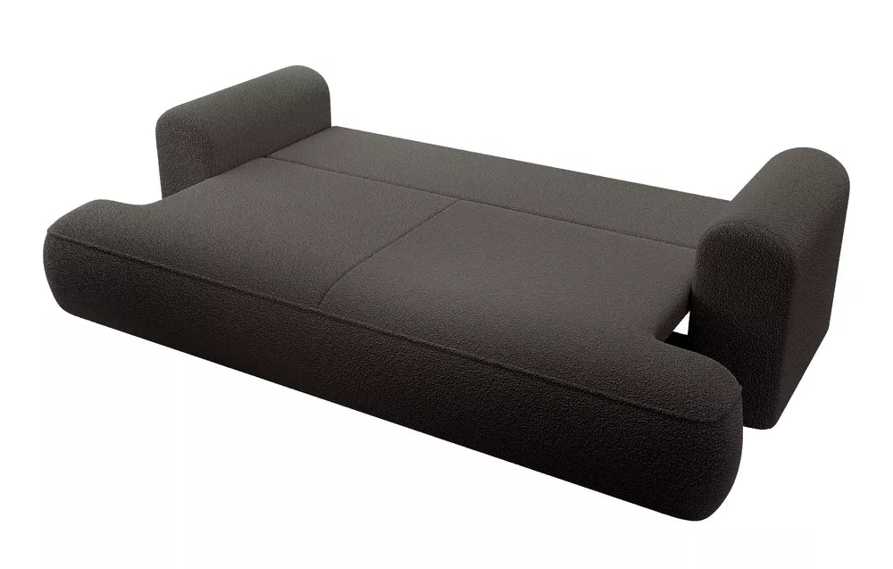 Trivietė sofa-lova Ovo, tamsiai pilka