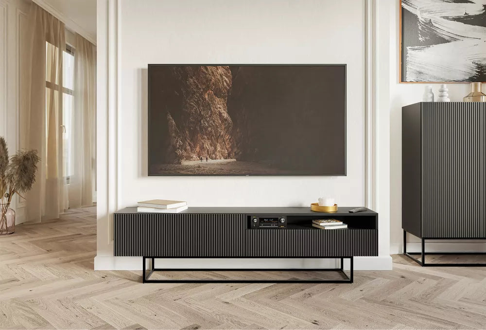 TV komoda Veldio, juoda