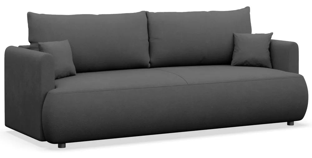Trivietė sofa Ovo mini, tamsiai pilka
