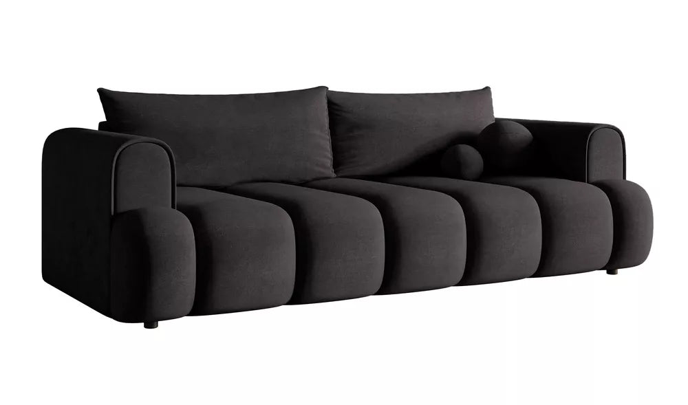 Trivietė sofa Dandelino, grafitinė