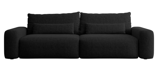 Trivietė sofa Carnos, juoda