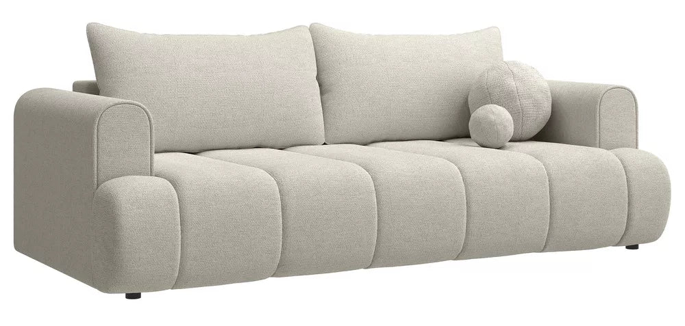 Trivietė sofa Dandelino, pilkai smėlinė