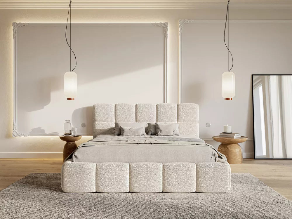 Lova Cloudy, šviesiai smėlinė, 140x200 cm