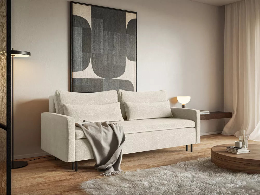 Trivietė sofa Umpro, kreminė