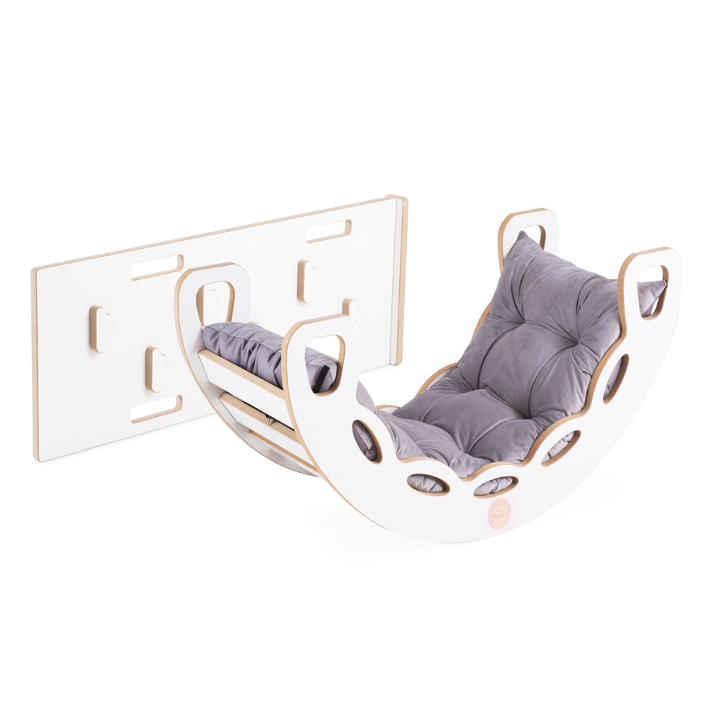 Supynės Plush Nest, pilka, velvetas, 4in1