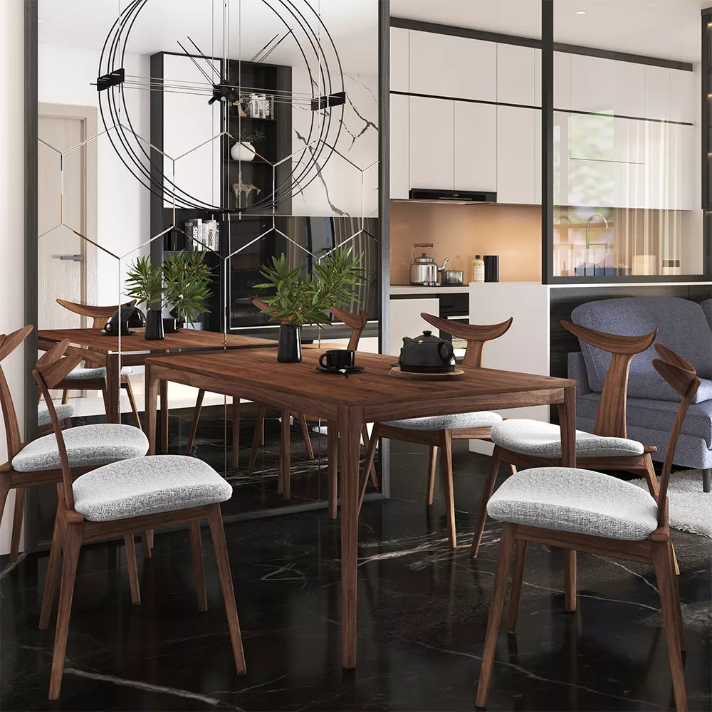 Medinė kėdė Henrico, riešuto pilka