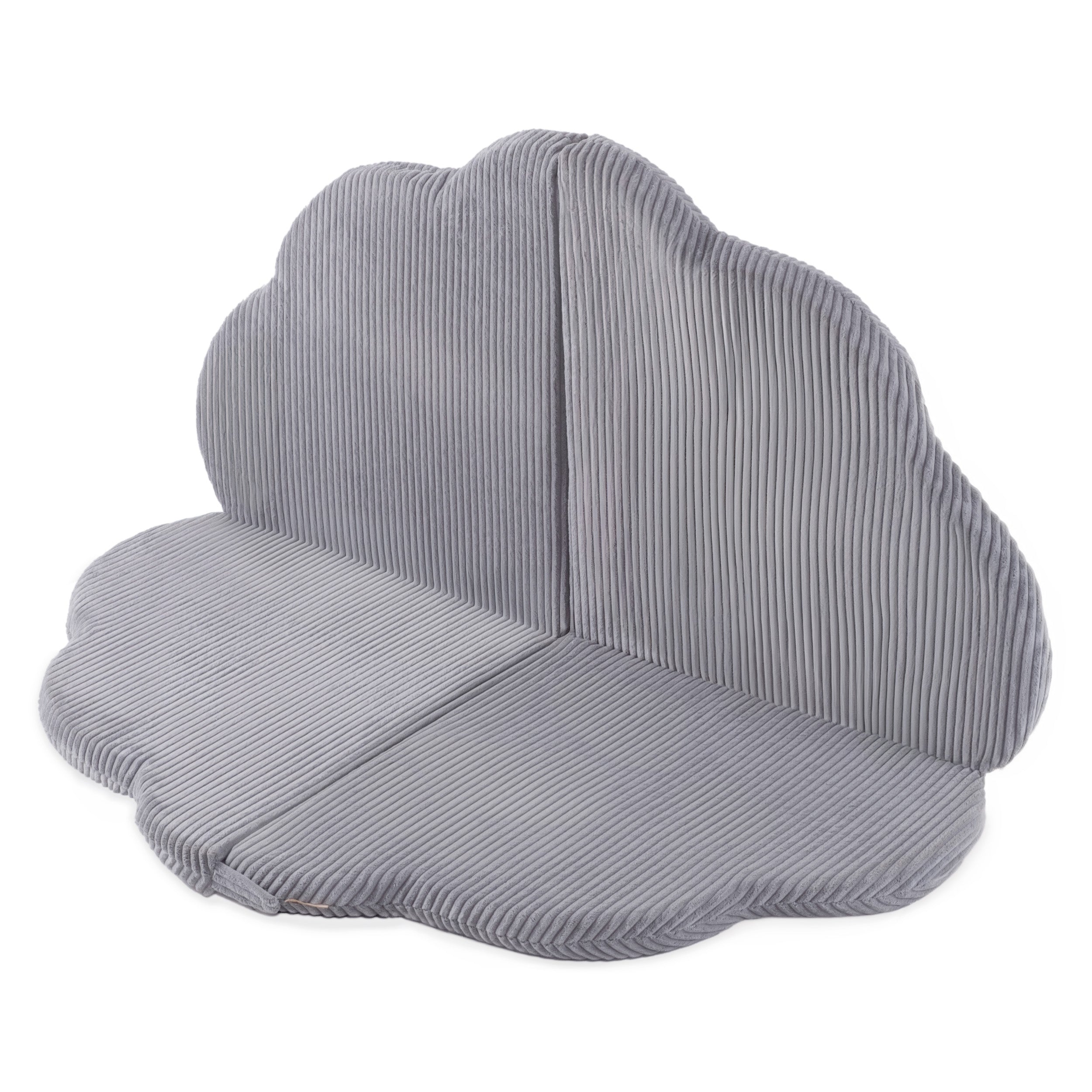 Gėlės formos kilimėlis Plush Nest 115×115×5 cm, pilka, premium velvetas