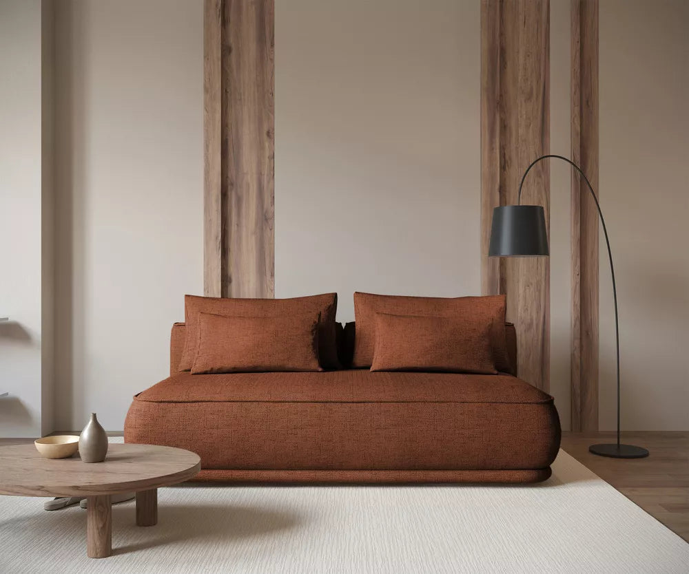 Trijų vietų sofa-lova Leanno, vario spalvos