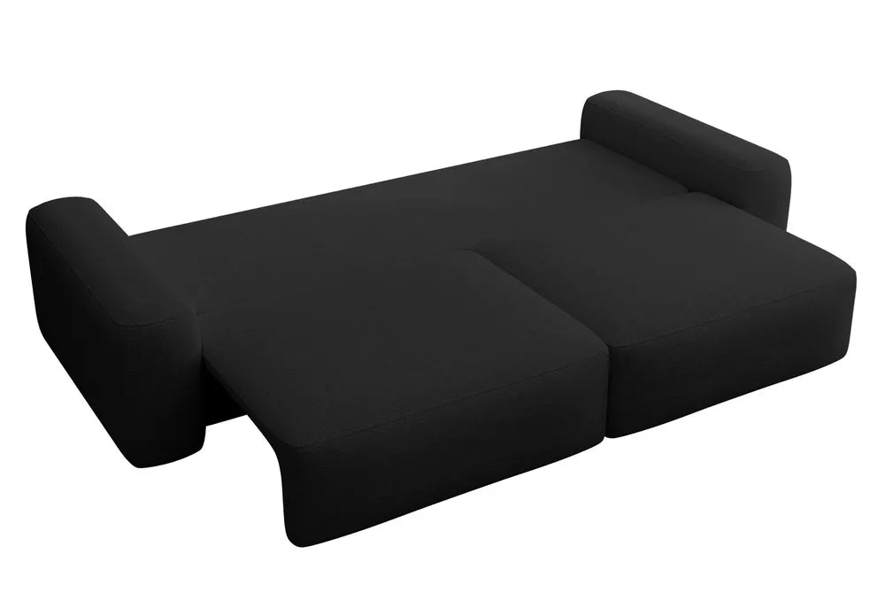 Trivietė sofa Carnos, juoda