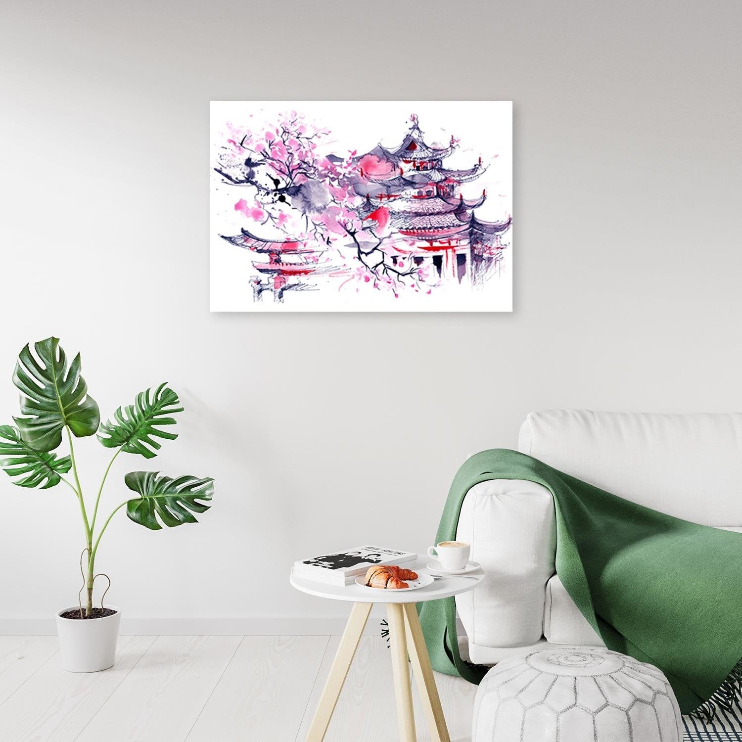 Paveikslas Ant Drobės, Japonijos akvarelė