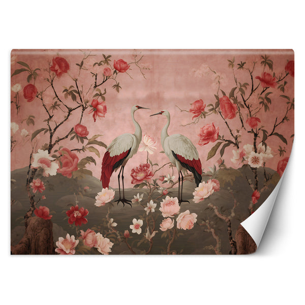Fototapetai, Gėlės ir paukščiai Chinoiserie